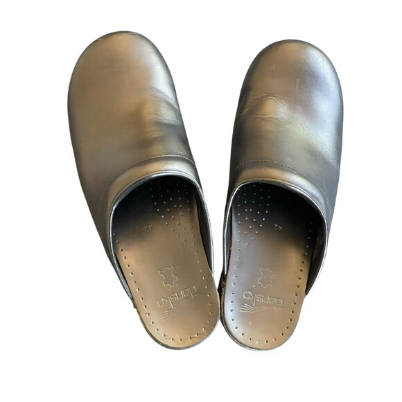 DANSKO Sonja Black Cabrio Leather Clogs Slip-on Open Back Shoes Mules 42/11.5-12 - Picture 9 of 10